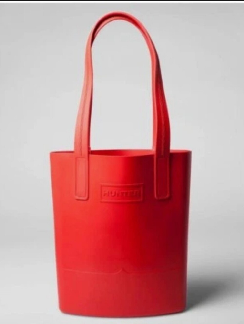 Hunter Red Rubber Sling Tote Bag. NWTs.